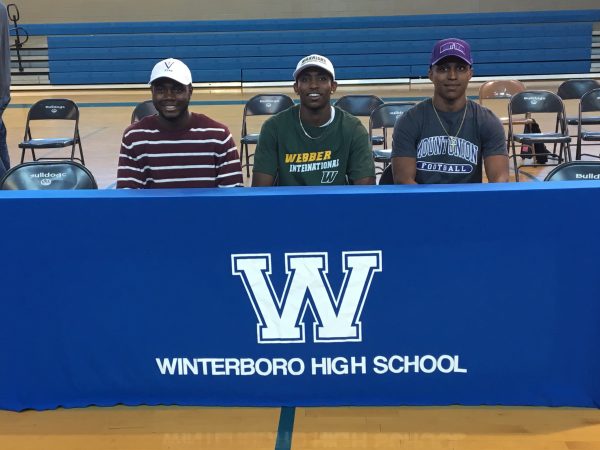 Three Winterboro seniors sign to play football