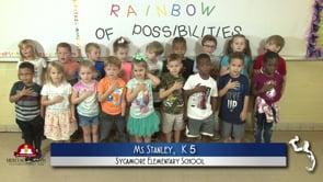 2019-2020 Pledge of Allegiance – Ms. Stanley’s K5 Class at Sycamore Elementary School