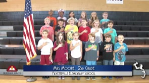 2019-2020 Pledge of Allegiance – Mrs. Moore’s 2nd Grade Class at Fayetteville Elementary School