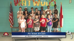 2019-2020 Pledge of Allegiance – Mrs. Ingram’s 4th Grade Class at A.H. Watwood Elementary School