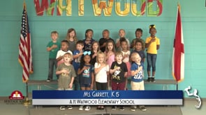 2019-2020 Pledge of Allegiance – Ms. Garrett’s K5 Class at A.H. Watwood Elementary School