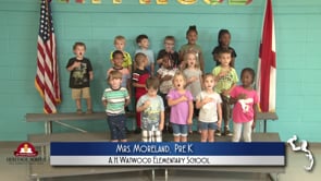 2019-2020 Pledge of Allegiance – Mrs. Moreland’s Pre-K Class at A.H. Watwood Elementary School