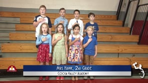 2019-2020 Pledge of Allegiance – Mrs. Hawk’s 2nd Grade Class at Coosa Valley Academy