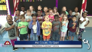 2019-2020 Pledge of Allegiance – Mrs. Collins’ 1st Grade Class at Childersburg Elementary School