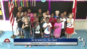 2019-2020 Pledge of Allegiance – Ms. Norwood’s 2nd Grade Class at Childersburg Elementary School