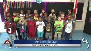 2019-2020 Pledge of Allegiance – Mrs. Dennis’ 3rd Grade Class at Childersburg Elementary School