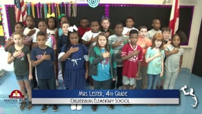 2019-2020 Pledge of Allegiance – Mrs. Lester’s 4th Grade Class at Childersburg Elementary School