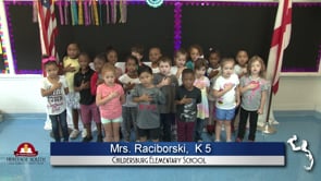 2019-2020 Pledge of Allegiance – Mrs. Raciborski’s K5 Class at Childersburg Elementary School