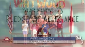 2019-2020 Pledge of Allegiance – Mrs. N. Stewart’s 2nd Grade Class at A.H. Watwood Elementary School