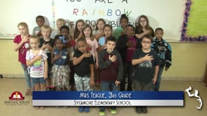 2019-2020 Pledge of Allegiance – Mrs. Teague’s 3rd Grade Class at Sycamore Elementary School