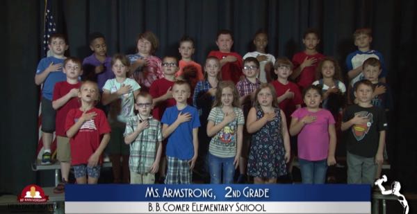 2019-2020 Pledge of Allegiance – Ms. Armstrong’s 2nd Grade Class at B.B. Comer Elementary School