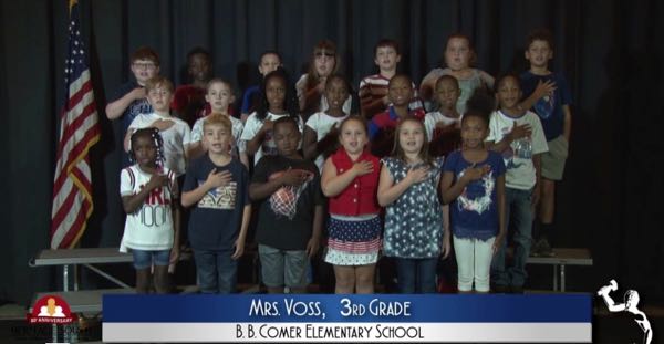 2019-2020 Pledge of Allegiance – Mrs. Voss’ 3rd Grade Class at B.B. Comer Elementary School