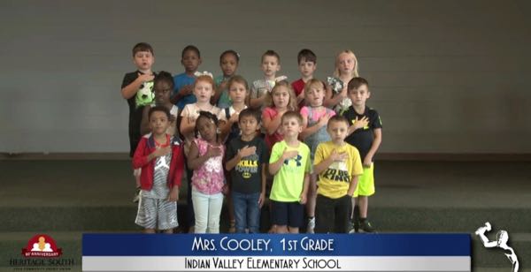 2019-2020 Pledge of Allegiance – Mrs. Cooley’s 1st Grade Class at Indian Valley Elementary School