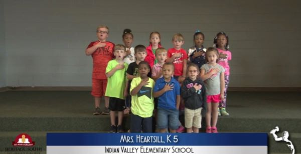 2019-2020 Pledge of Allegiance – Mrs. Heartsill’s K5 Class at Indian Valley Elementary School