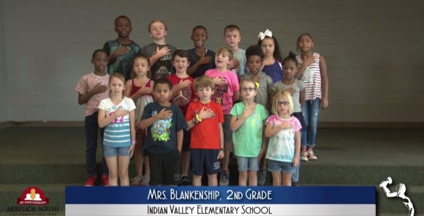2019-2020 Pledge of Allegiance – Mrs. Blankenship’s 2nd Grade Class at Indian Valley Elementary School