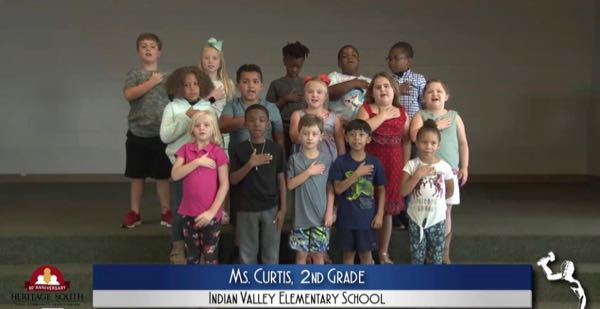 2019-2020 Pledge of Allegiance – Ms. Curtis’ 2nd Grade Class at Indian Valley Elementary School
