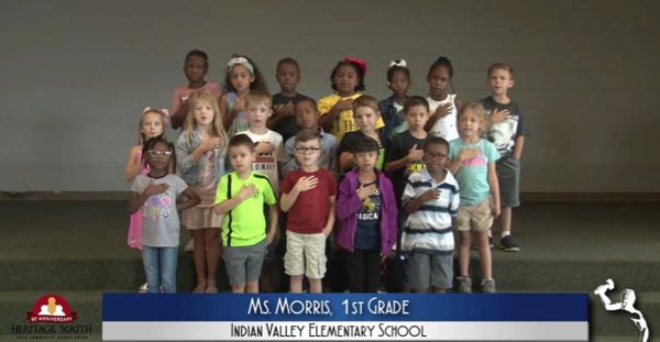 2019-2020 Pledge of Allegiance – Ms. Morris’ 1st Grade Class at Indian Valley Elementary School