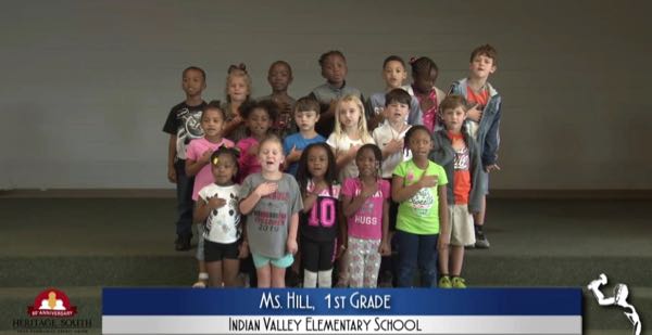 2019-2020 Pledge of Allegiance – Ms. Hill’s 1st Grade Class at Indian Valley Elementary School