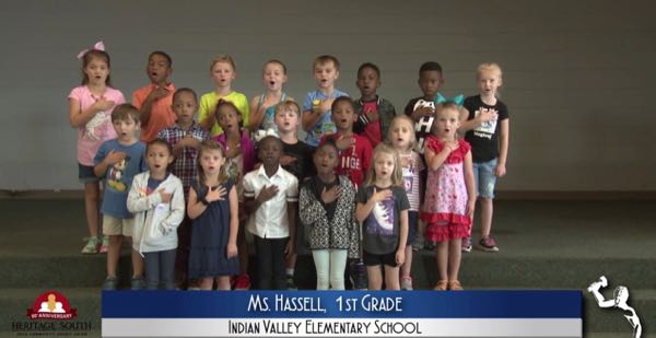 2019-2020 Pledge of Allegiance – Ms. Hassell’s 1st Grade Class at Indian Valley Elementary School