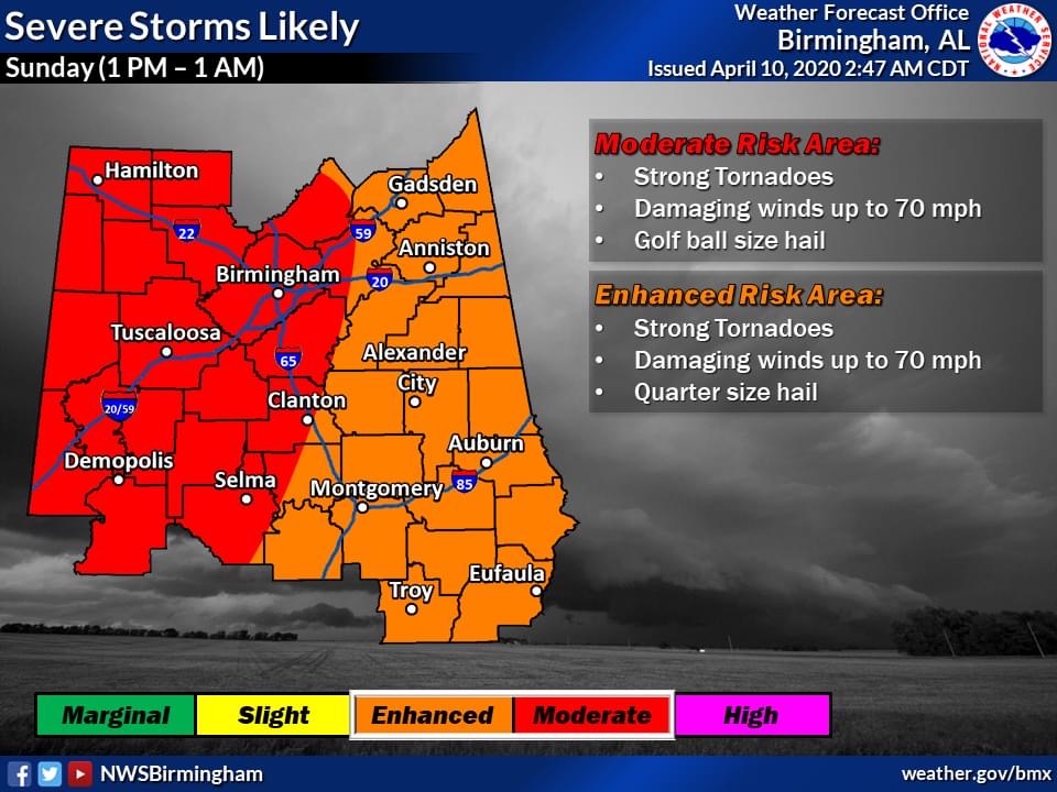Are you prepared for Sunday’s potential severe weather?