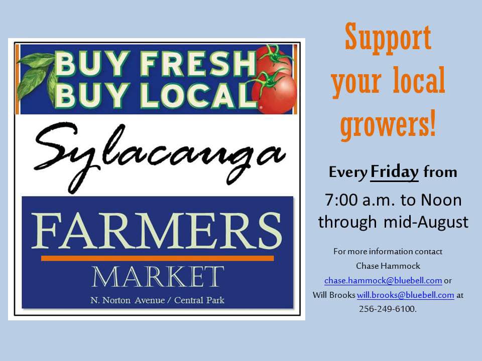 Sylacauga Farmers Market will open on schedule