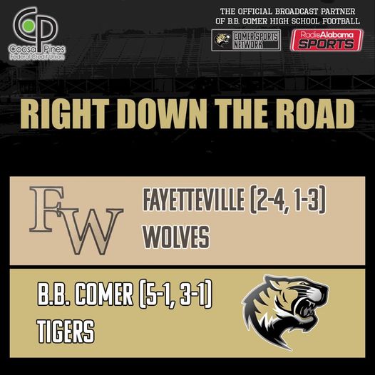 The Comer Sports Network broadcast vs. Fayetteville to air on KiX 100.3