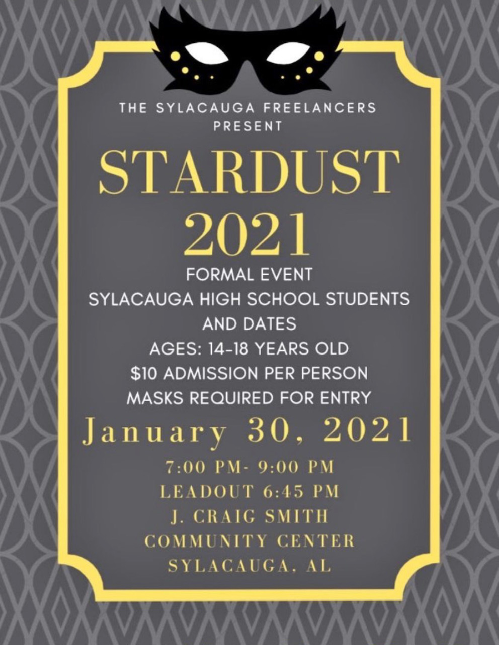 [UPDATED] Stardust Dance postponed