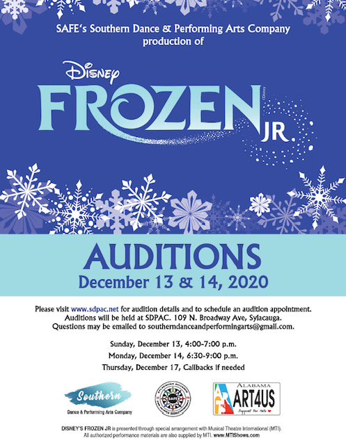 Auditions for Disney’s Frozen JR announced by SAFE’s Southern Dance and Performing Arts Company