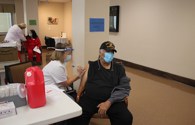 Residents and staff at state veterans home receive COVID-19 vaccine