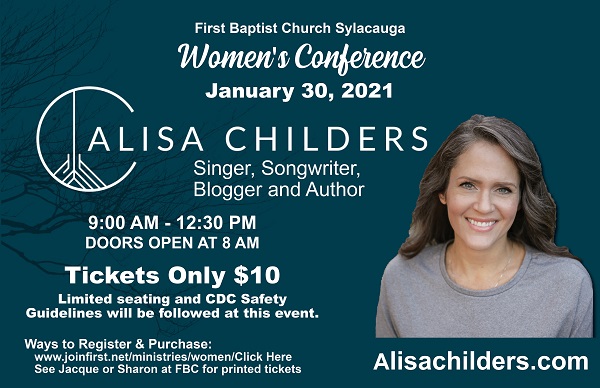 Christian Apologist Author and Speaker to keynote First Baptist Church of Sylacauga’s annual Women’s Conference