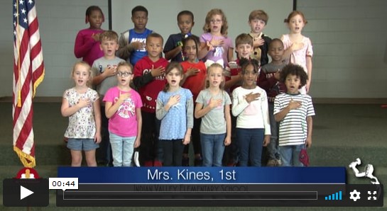 2020-2021 Pledge of Allegiance – Mrs. Kines’ 1st Grade Class at Indian Valley Elementary School