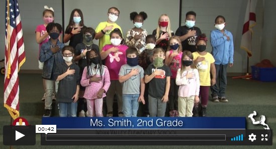 2020-2021 Pledge of Allegiance – Ms. Smith’s 2nd Grade Class at Indian Valley Elementary School
