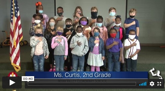 2020-2021 Pledge of Allegiance – Ms. Curtis’ 2nd Grade Class at Indian Valley Elementary School