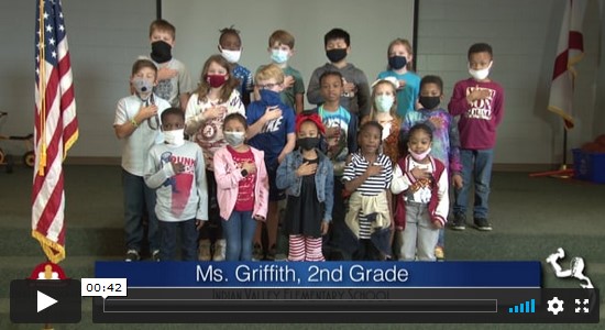 2020-2021 Pledge of Allegiance – Ms. Griffith’s 2nd Grade Class at Indian Valley Elementary School