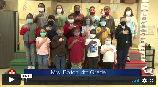 2020-2021 Pledge of Allegiance – Mrs. Bolton’s 4th Grade Class at Pinecrest Elementary School