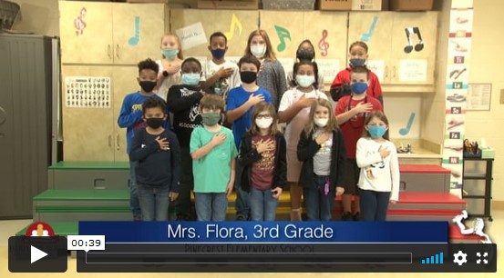 2020-2021 Pledge of Allegiance – Mrs. Flora’s 3rd Grade Class at Pinecrest Elementary School