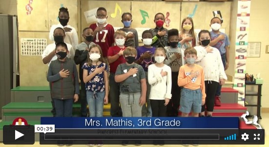2020-2021 Pledge of Allegiance – Mrs. Mathis’ 3rd Grade Class at Pinecrest Elementary School