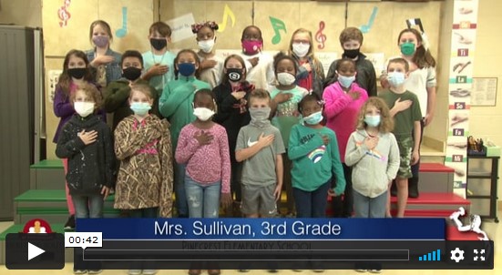 2020-2021 Pledge of Allegiance – Mrs. Sullivan 3rd Grade Class at Pinecrest Elementary School