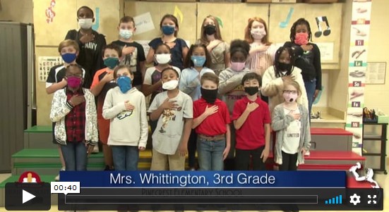 2020-2021 Pledge of Allegiance – Mrs. Whittington’s 3rd Grade Class at Pinecrest Elementary School