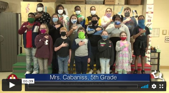 2020-2021 Pledge of Allegiance – Mrs. Cabiness’ 5th Grade Class at Pinecrest Elementary School