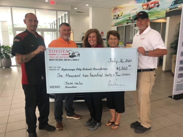 Sylacauga City Schools Foundation receives donation from Toyota of Sylacauga