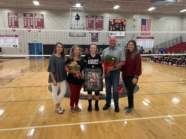 [WATCH] Sylacauga volleyball honored its only senior last night
