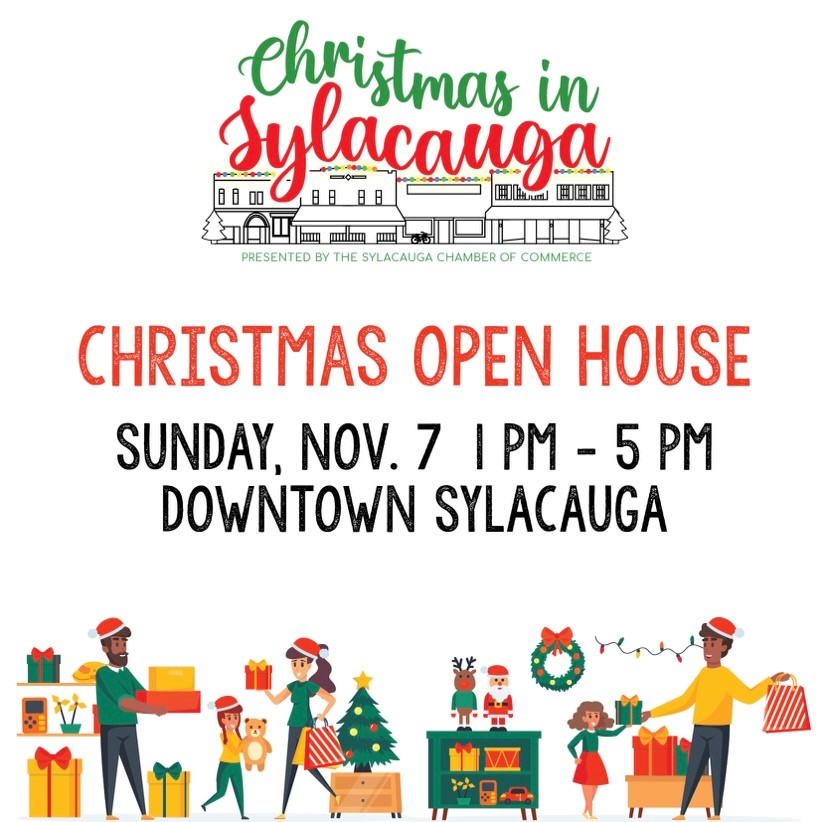 Sylacauga Christmas Open House set for Sunday Nov. 7