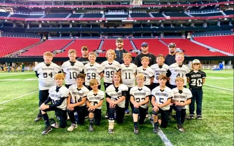 Fayetteville and Winterboro youth football teams compete at Mercedes-Benz Stadium