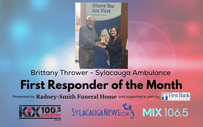 First Responder of the Month (January 2022) – Brittany Thrower
