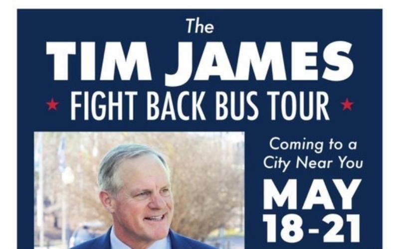 Governor candidate Tim James to stop by Sylacauga this Thursday on bus tour
