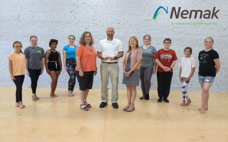 Nemak donates $1,000 check to the Southern Dance and Performing Arts Company