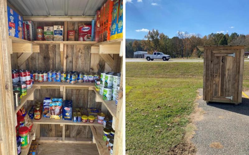 Ponder Plumbing installs “blessing box” for holiday donations