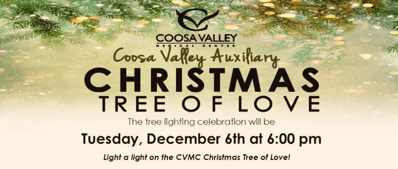 CVMC lighting Christmas Tree of Love Tuesday evening, Dec. 6