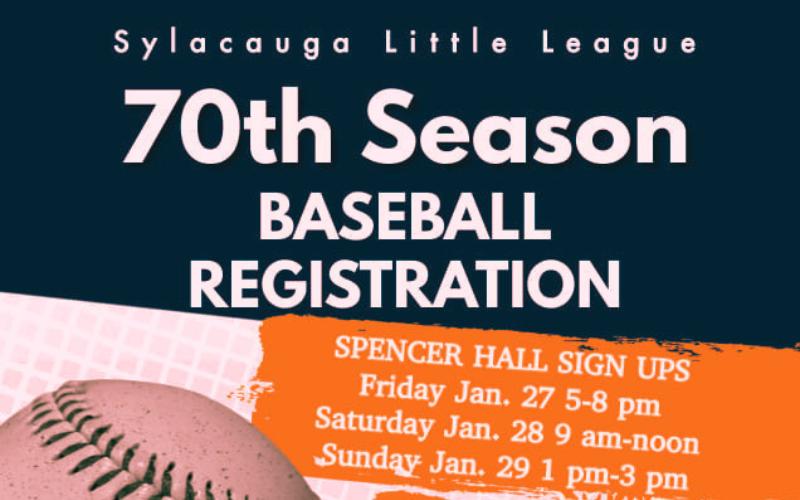 Sylacauga Little League Baseball’s 70th season open for registration at month’s end